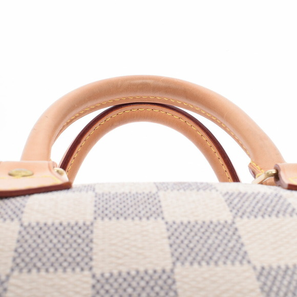 LOUIS VUITTON Damier Azur White Speedy Canvas Handbag - Picture 4 of 9